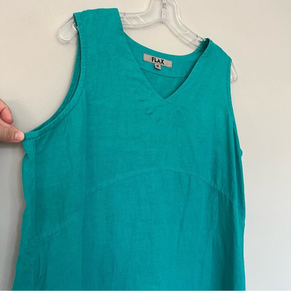 Flax Linen Shift Dress Size Medium - Picture 4 of 6